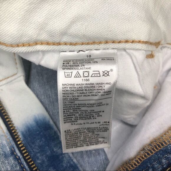 Old Navy High-waisted Dip-dye denim sz 18 - Picture 6 of 10